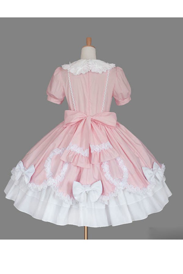 Adult Costume Princess Lolita Dress with Lace Trim - Click Image to Close
